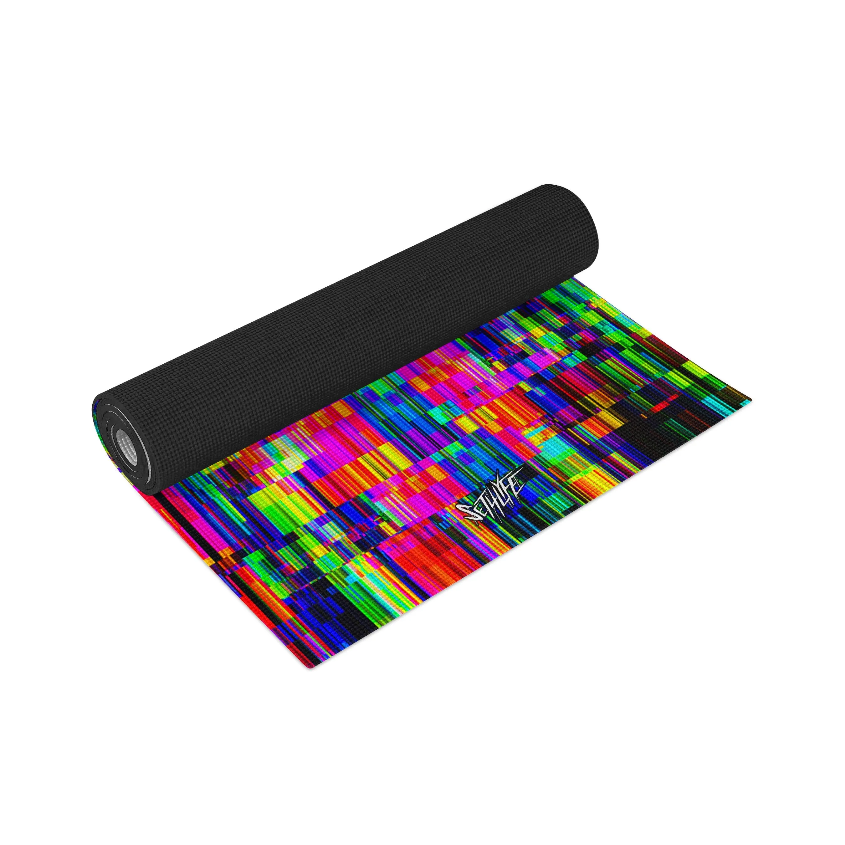 ABSTRACT GLITCH YOGA MAT