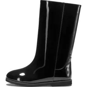 Age of Innocence Ann PU Patent Leather High Boots, Black