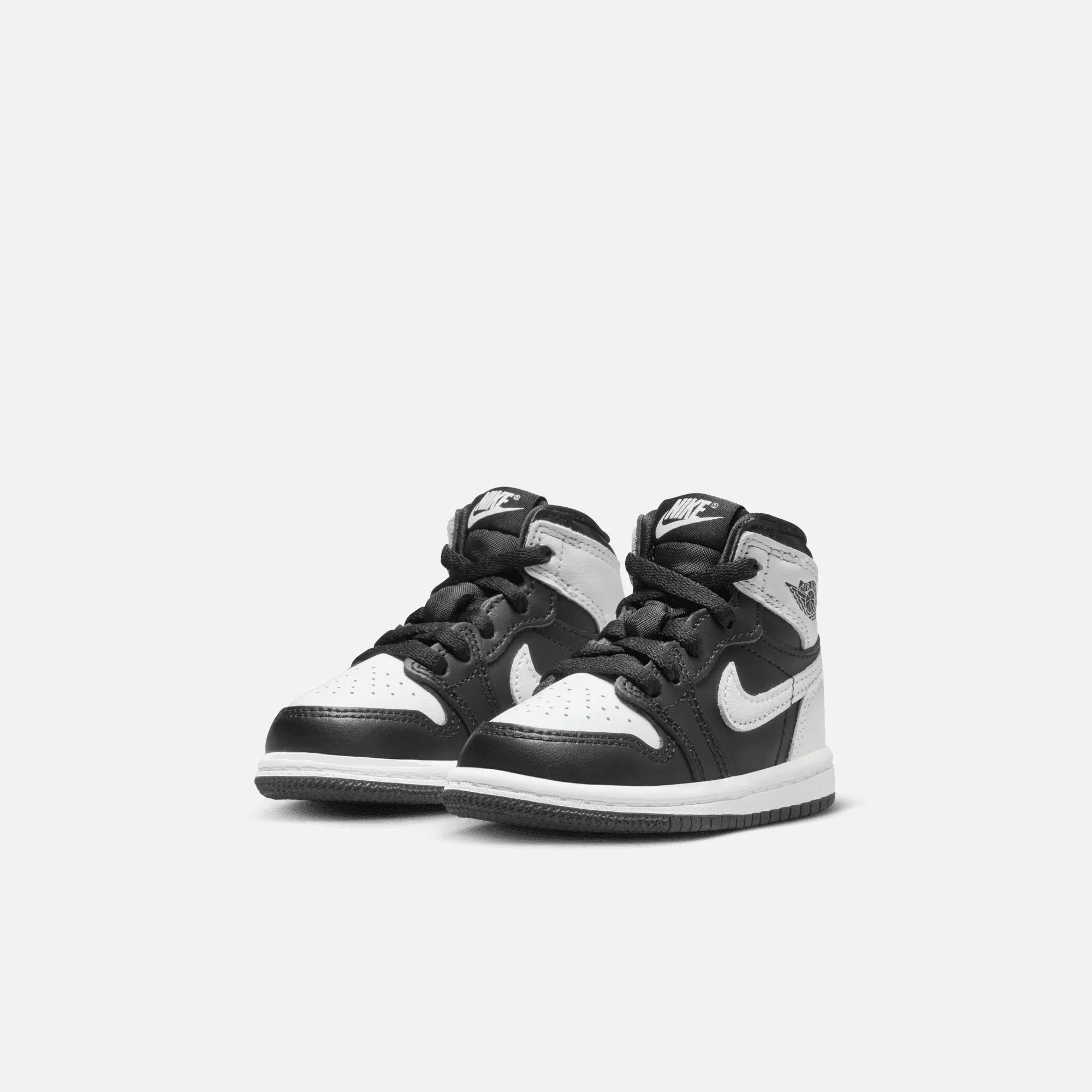 Air Jordan Kids' 1 Retro High OG Black White (TD)