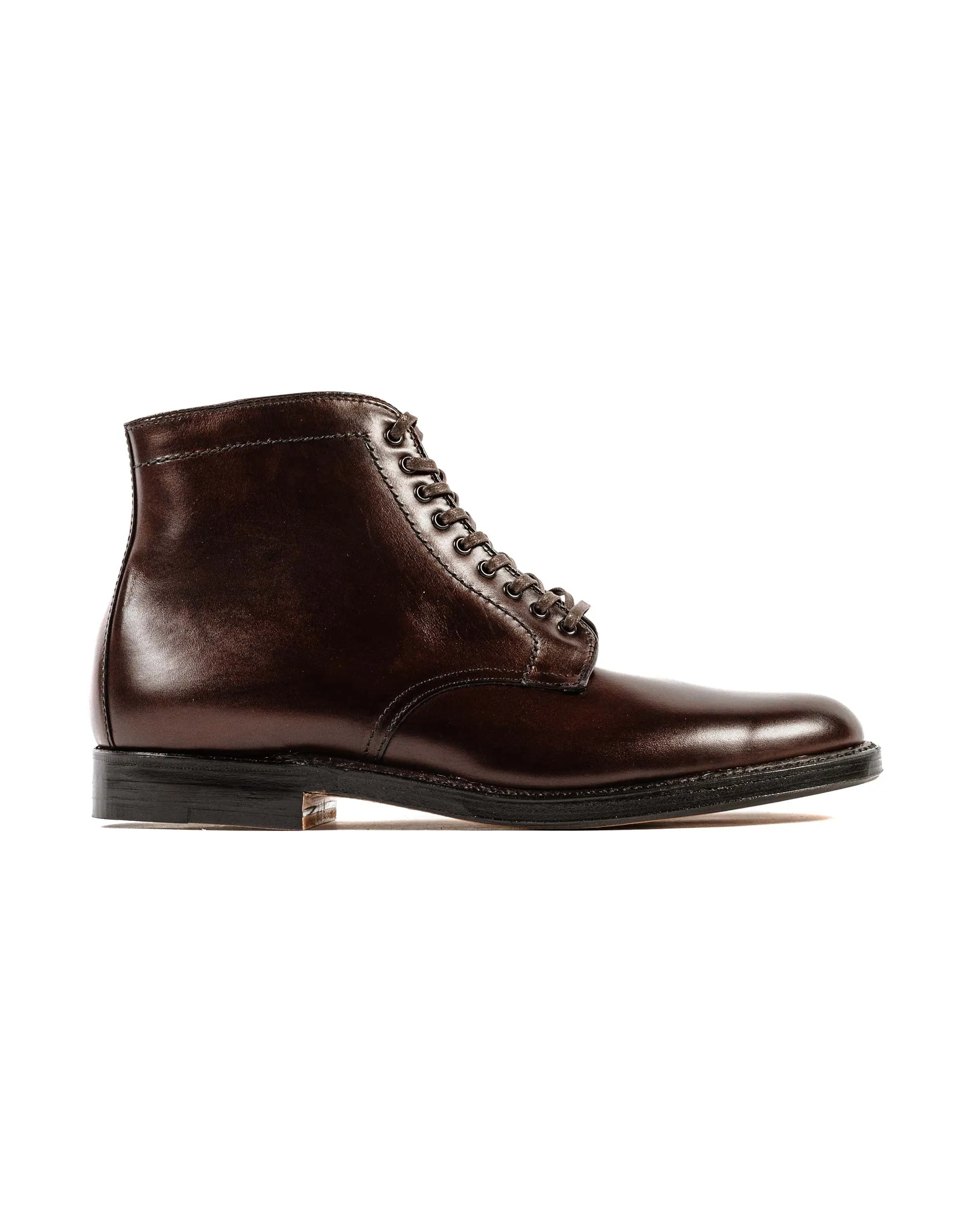 Alden Plain Toe Boot Dark Brown Calfskin G2804