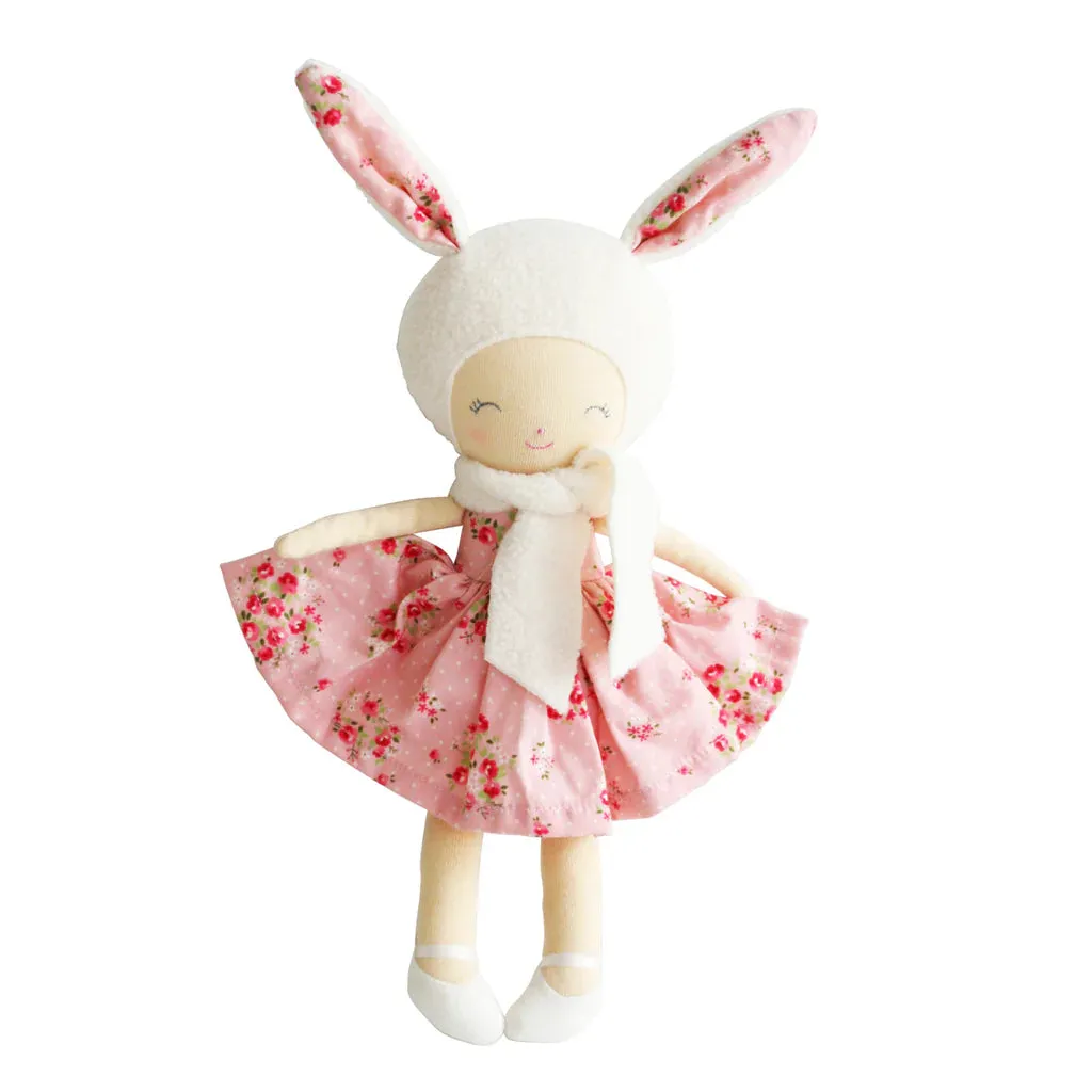 Alimrose Belle Bunny Pink Floral Small Children's Toy Doll Gift Idea