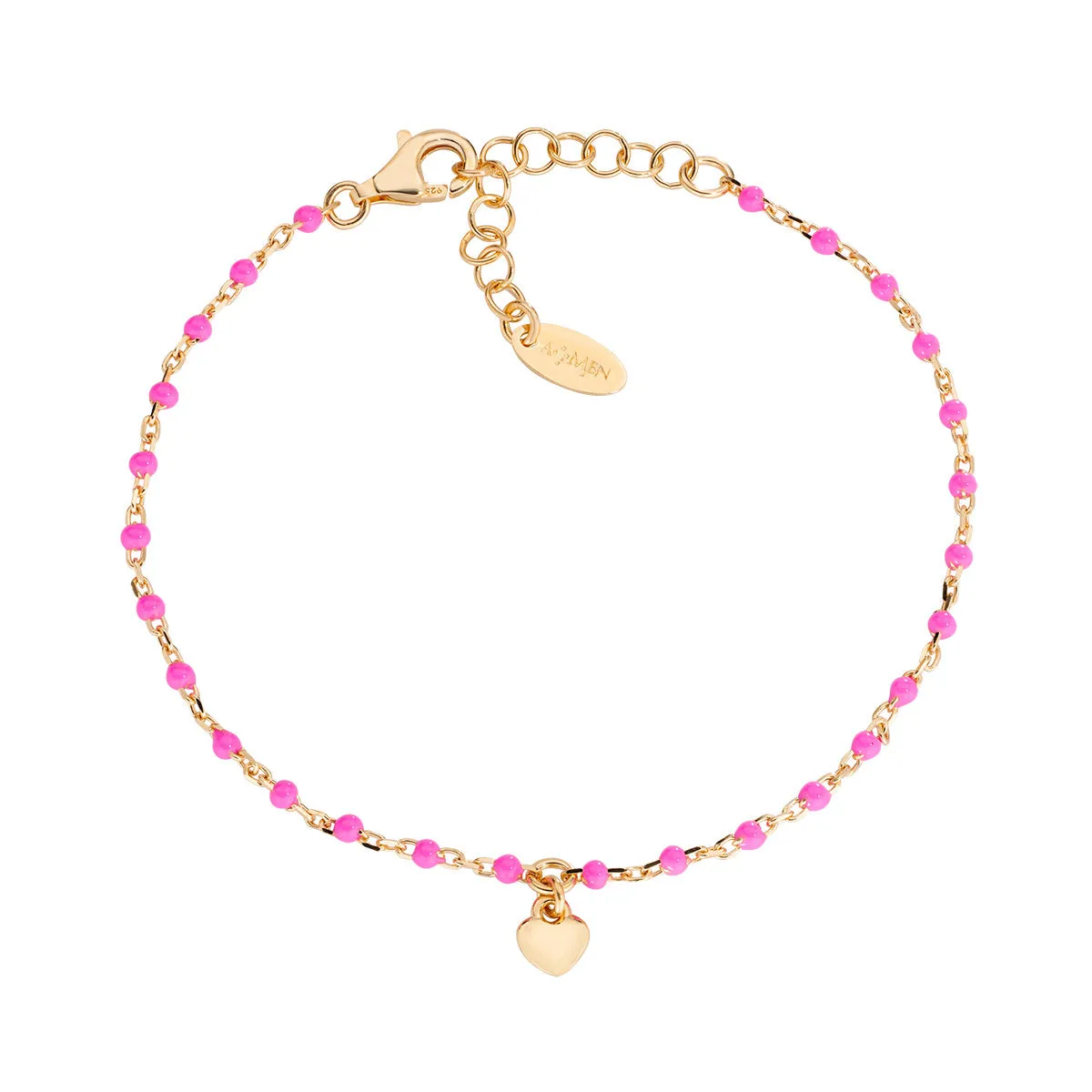 Amen 18k/925 Vermeil Enamel Heart Bracelets