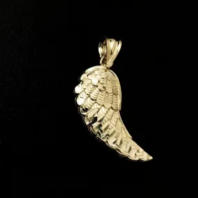 Angel Wing DC 10K Yellow Gold Pendant