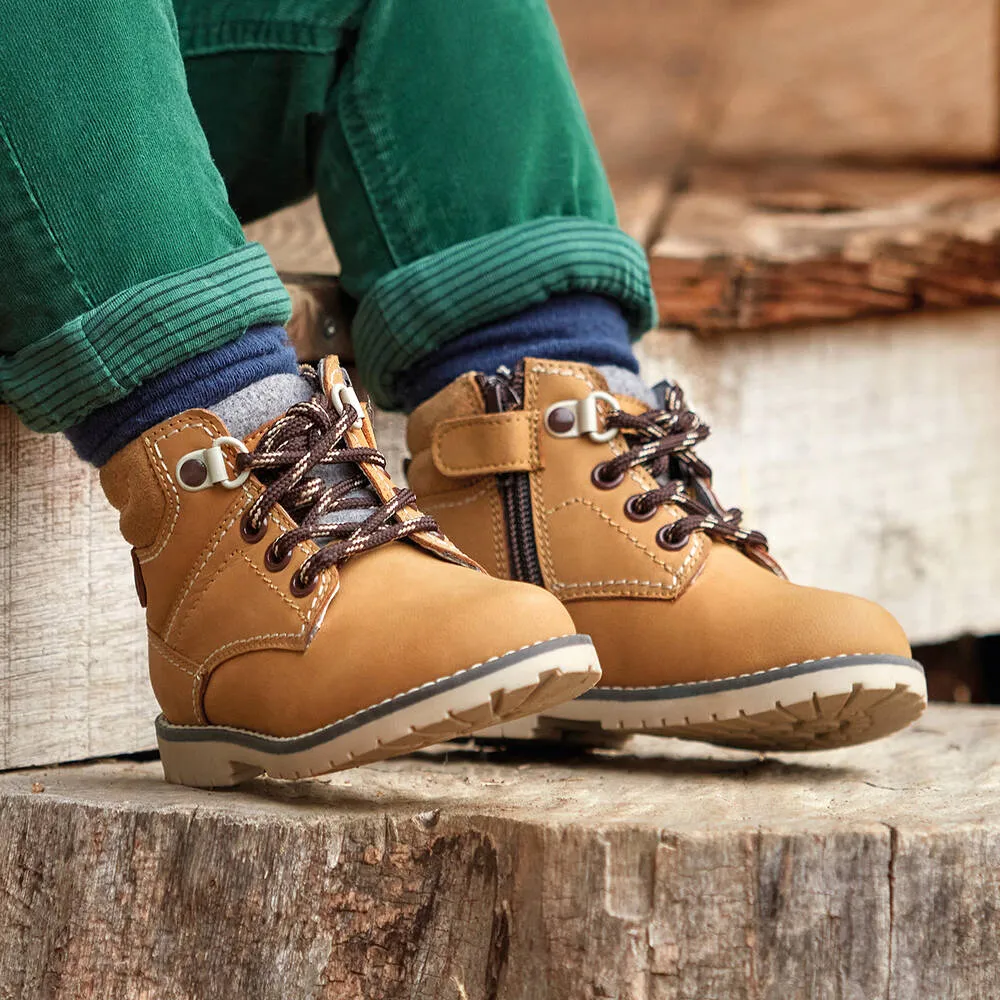 Baby Boys Tan Brown Leather Boots