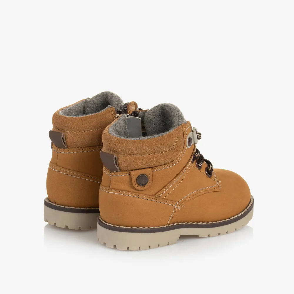 Baby Boys Tan Brown Leather Boots