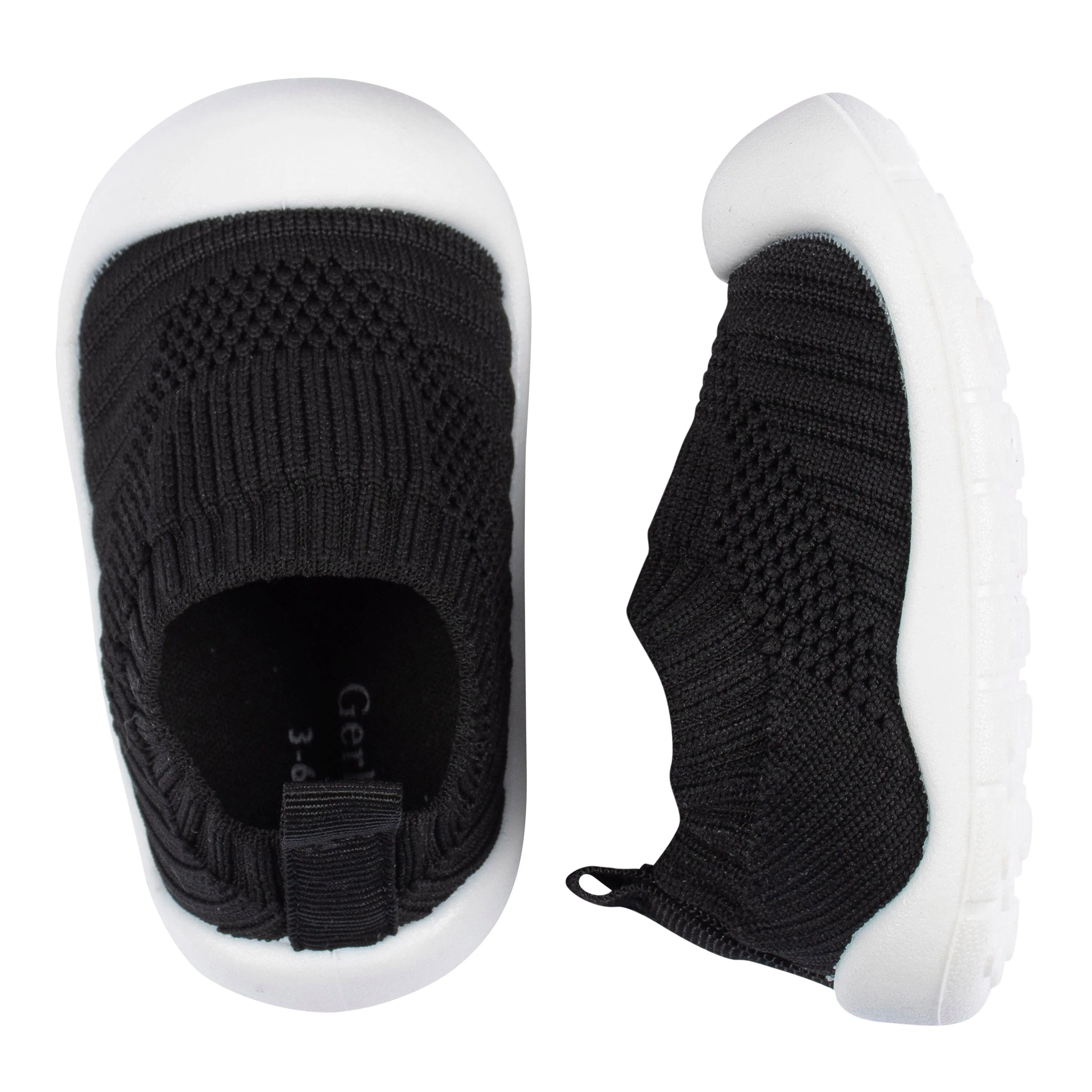 Baby Neutral Black Stretchy Knit Slip-On Sneaker