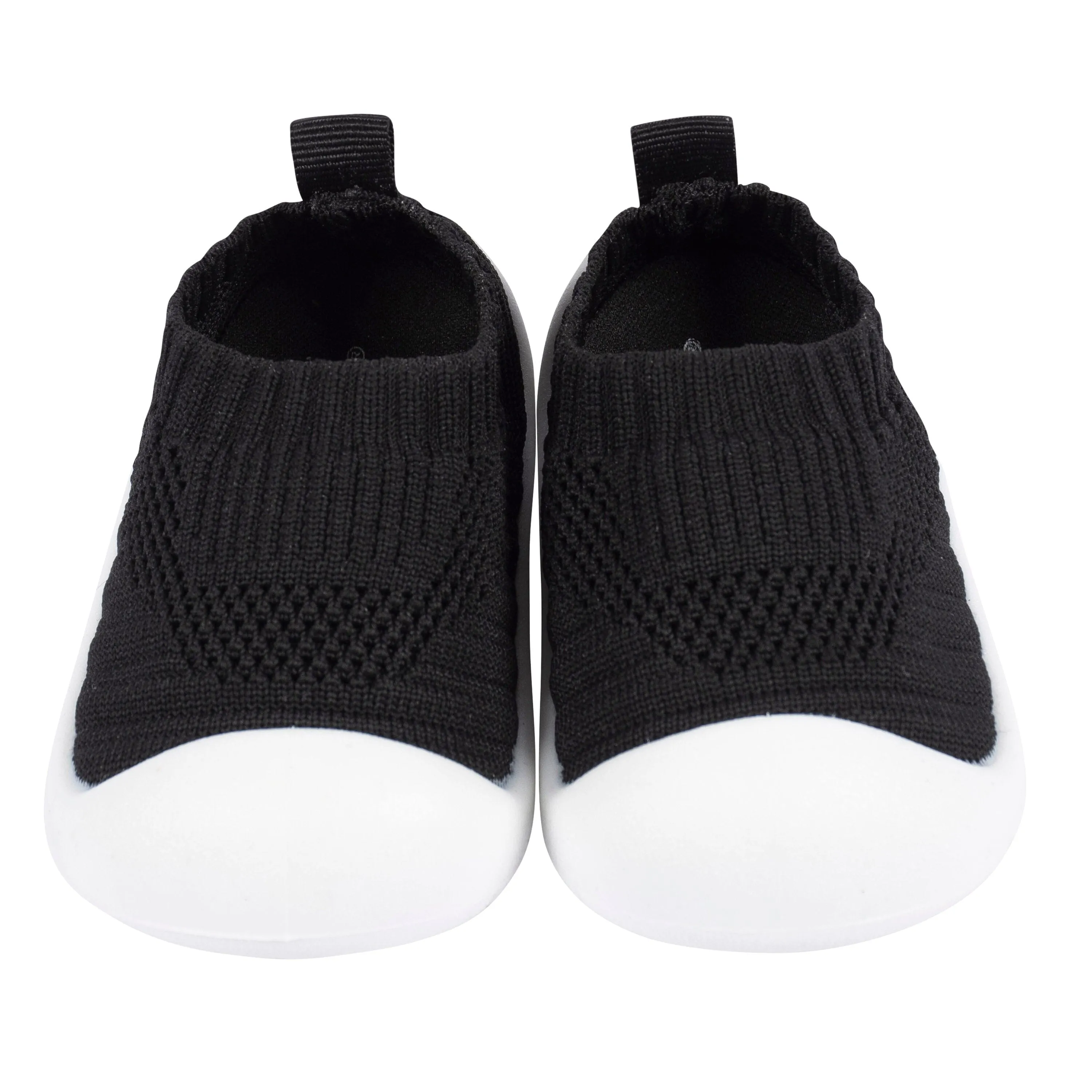 Baby Neutral Black Stretchy Knit Slip-On Sneaker