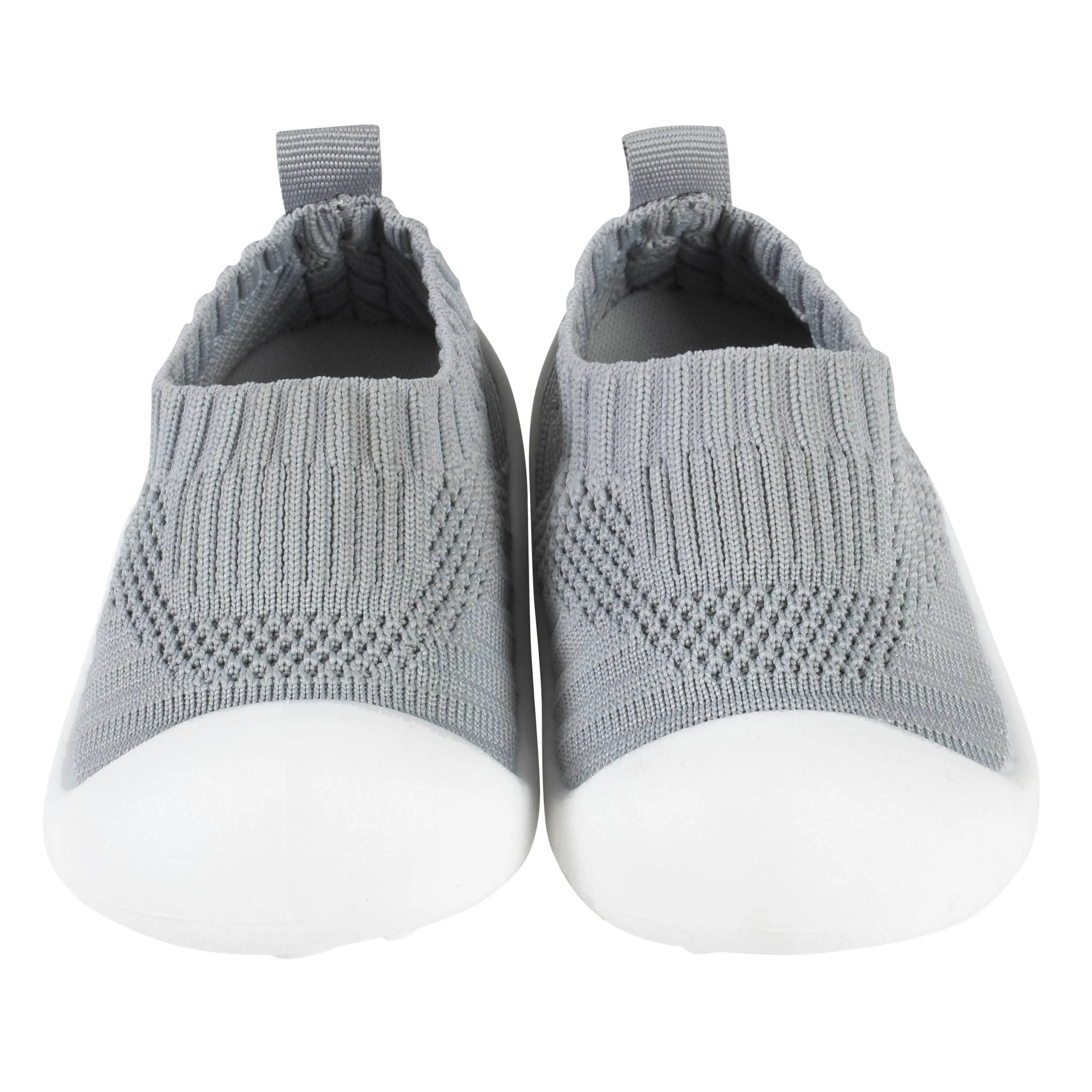 Baby Neutral Gray Stretchy Knit Slip-On Sneaker