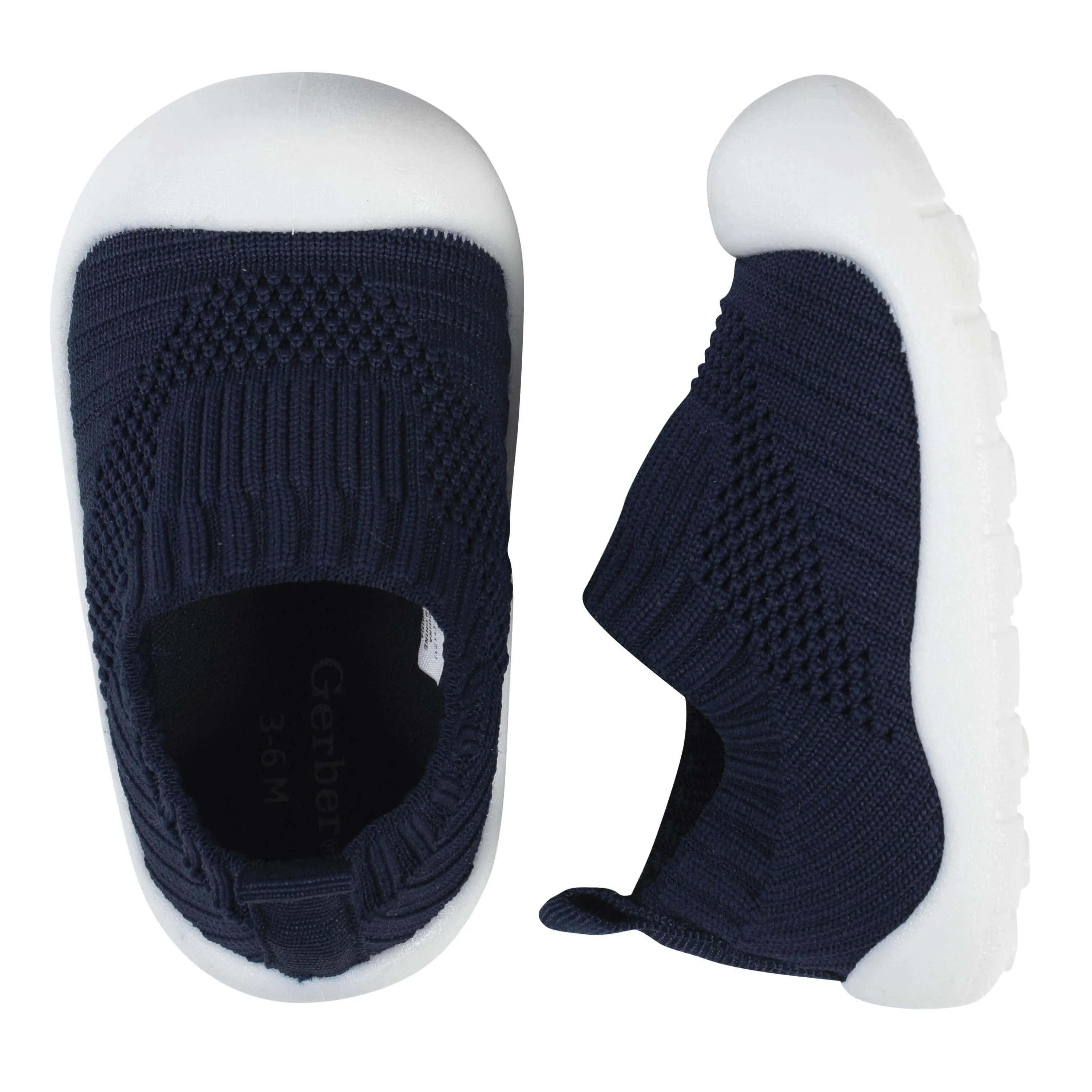 Baby Neutral Navy Stretchy Knit Slip-On Sneaker