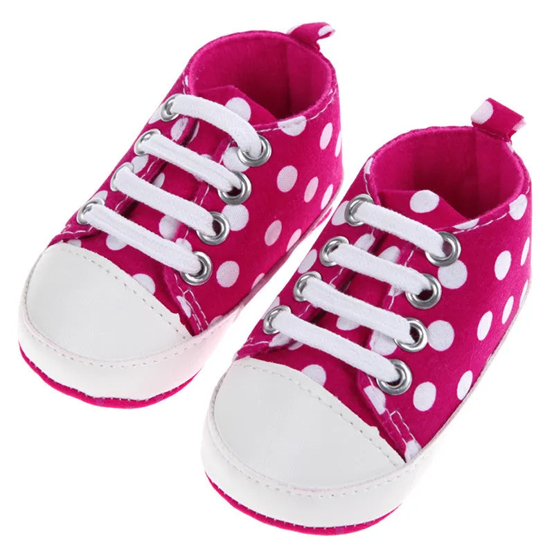 Baby Shoes Dot Infant Toddler Bay Girl Boy Shoes St Sole Sneaker Prewalker First Walker for 0-18 Months