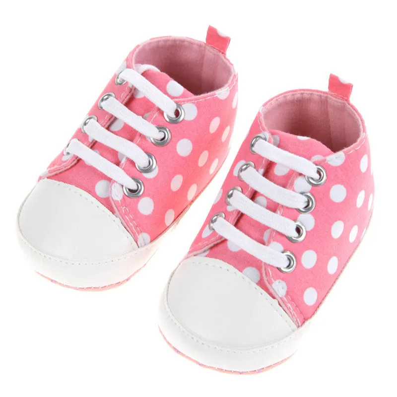 Baby Shoes Dot Infant Toddler Bay Girl Boy Shoes St Sole Sneaker Prewalker First Walker for 0-18 Months