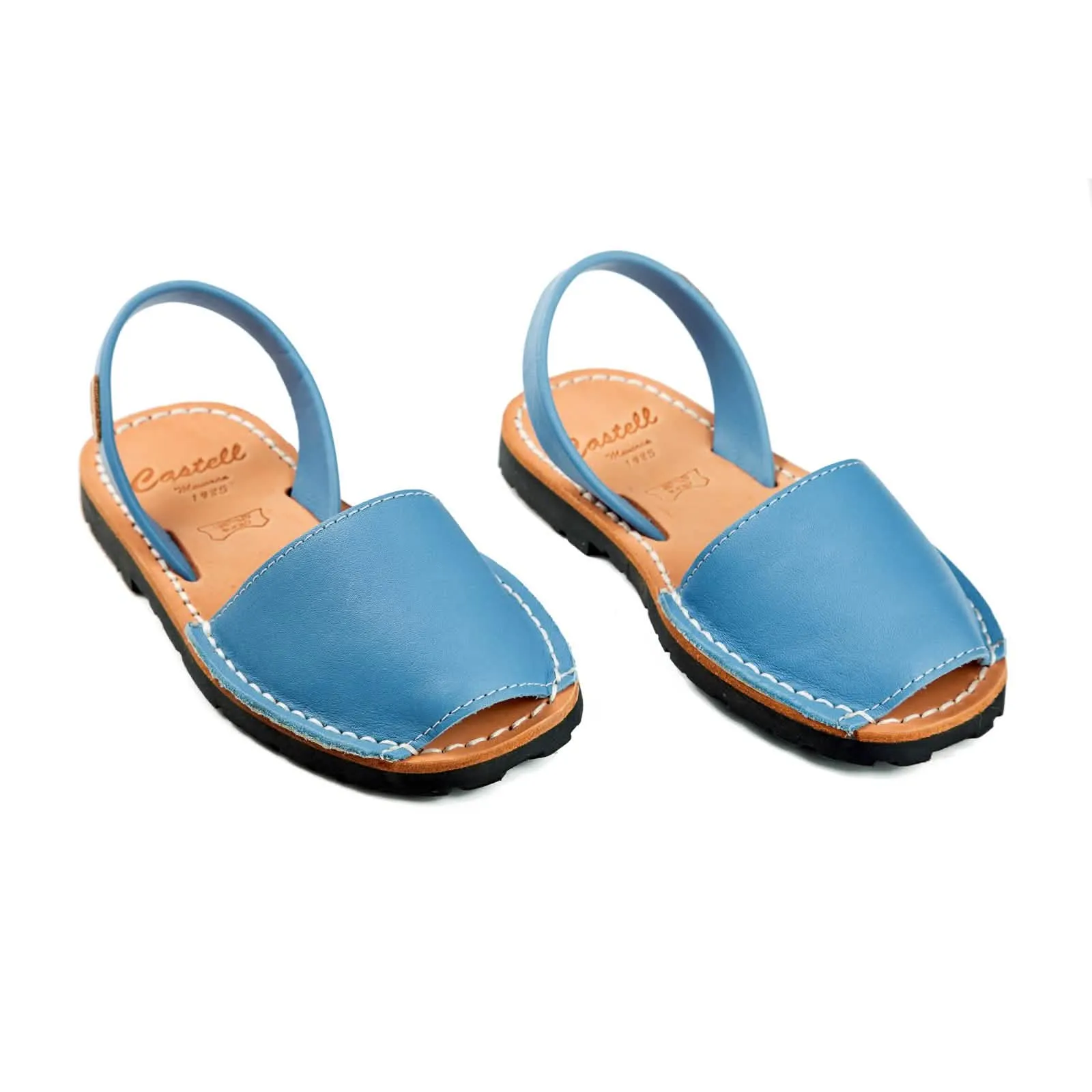 Basic Open Toe Leather Menorcan Sandal For Kids - Iker 1097 Leather