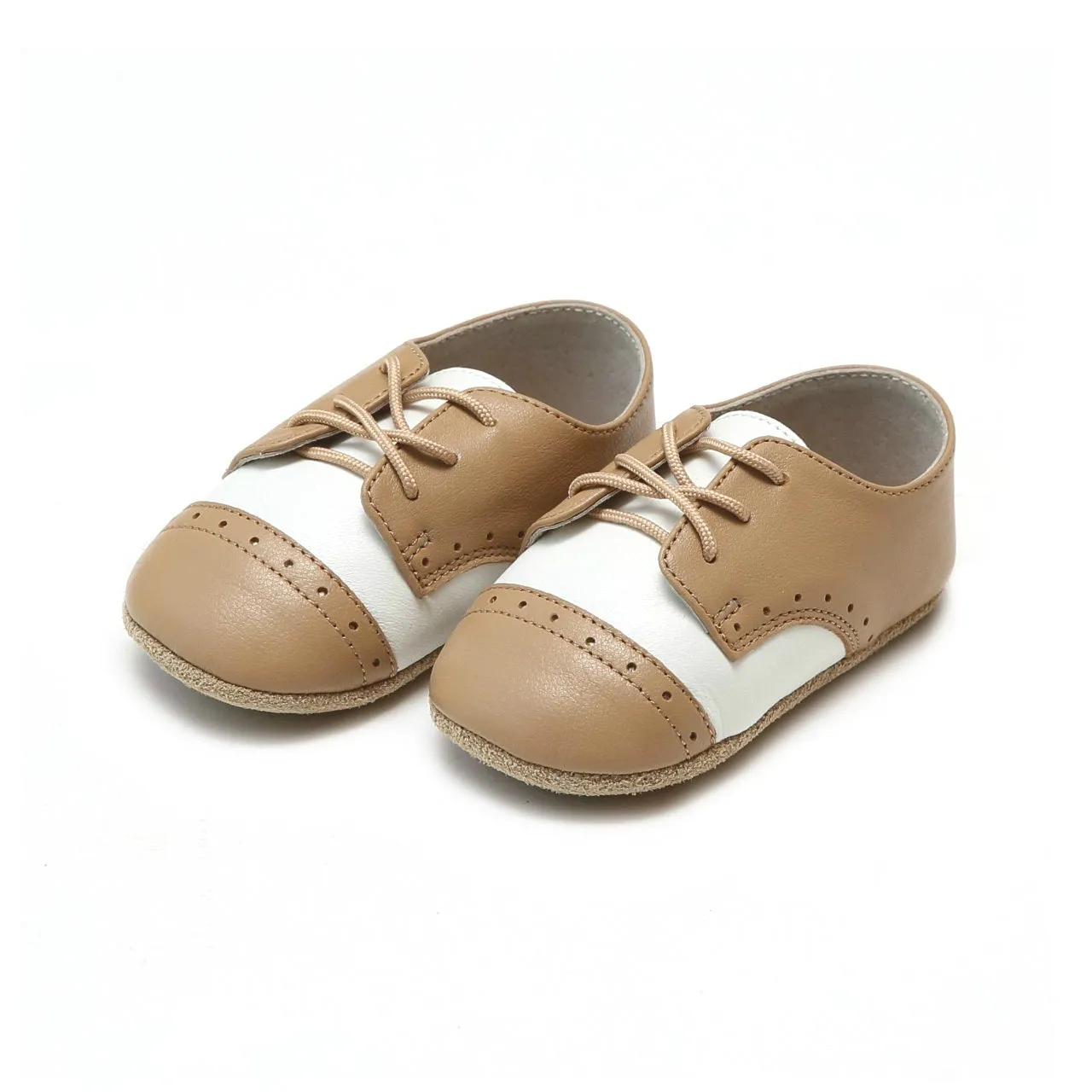 Bentley Leather Saddle Crib Shoe (Infant)