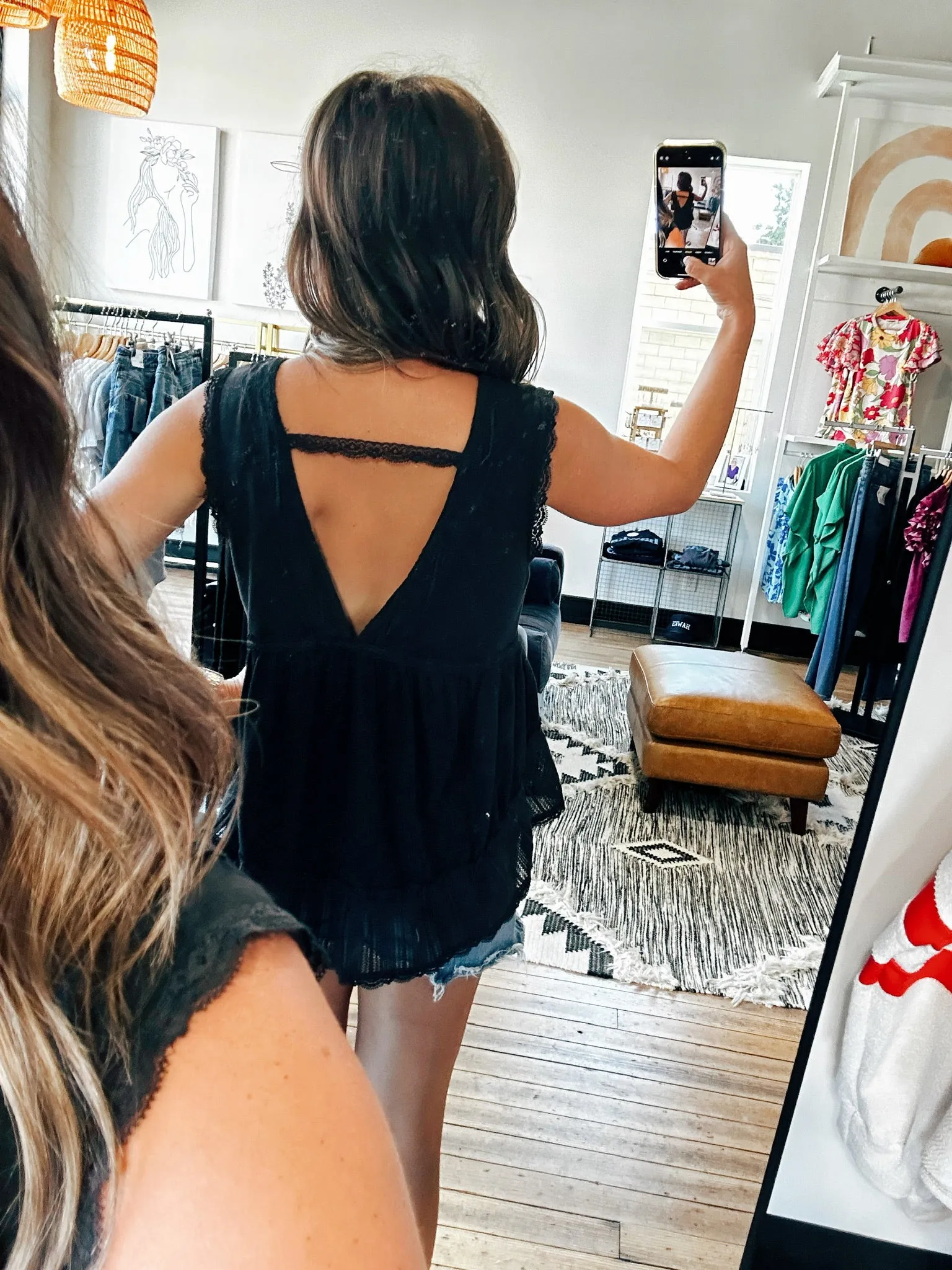 Black Lace Sleeveless Top