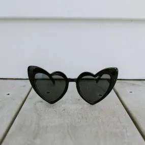 Black Love Heart Sunglasses