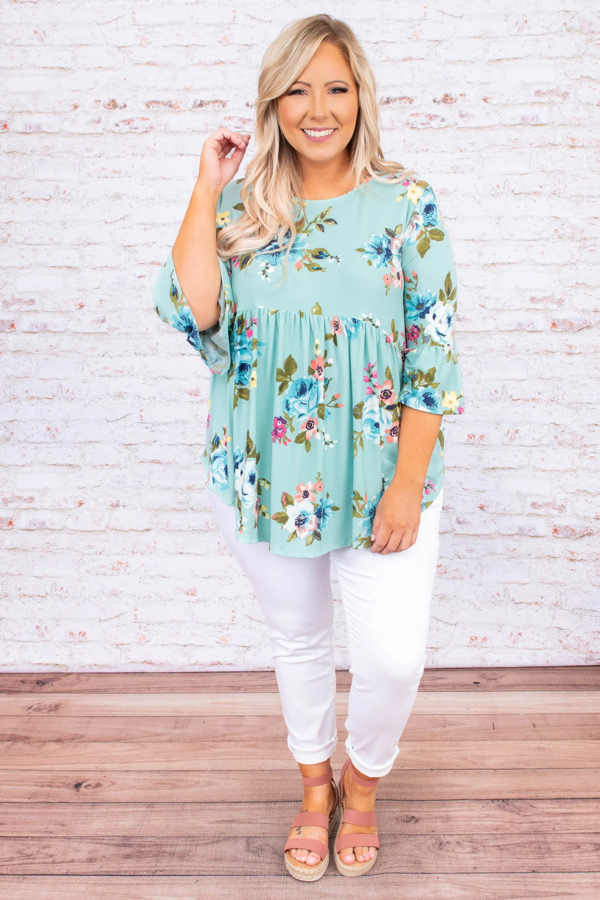 Blooming Love Top, Mint