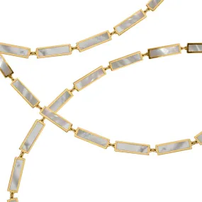 BOHEME LA BELLE MOP INLAY GOLD CHAIN rts