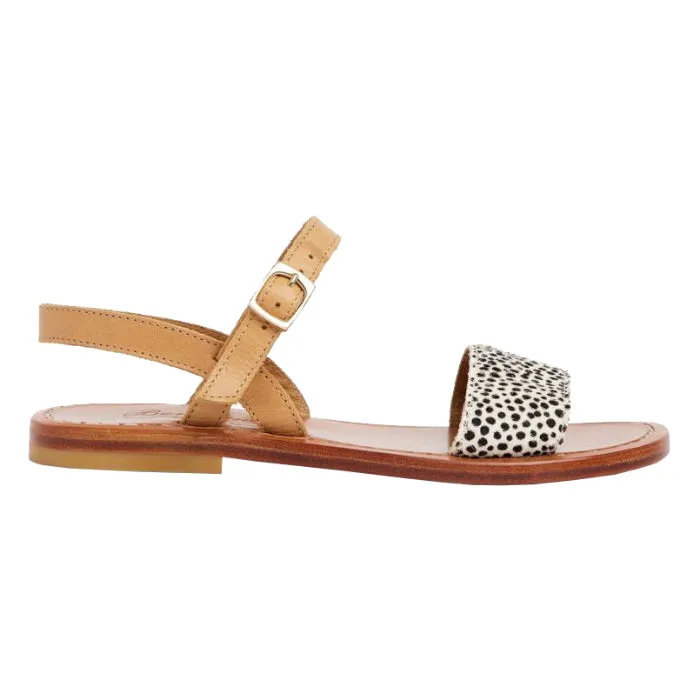 Bonpoint Child Apis Sandals Animal Print Brown