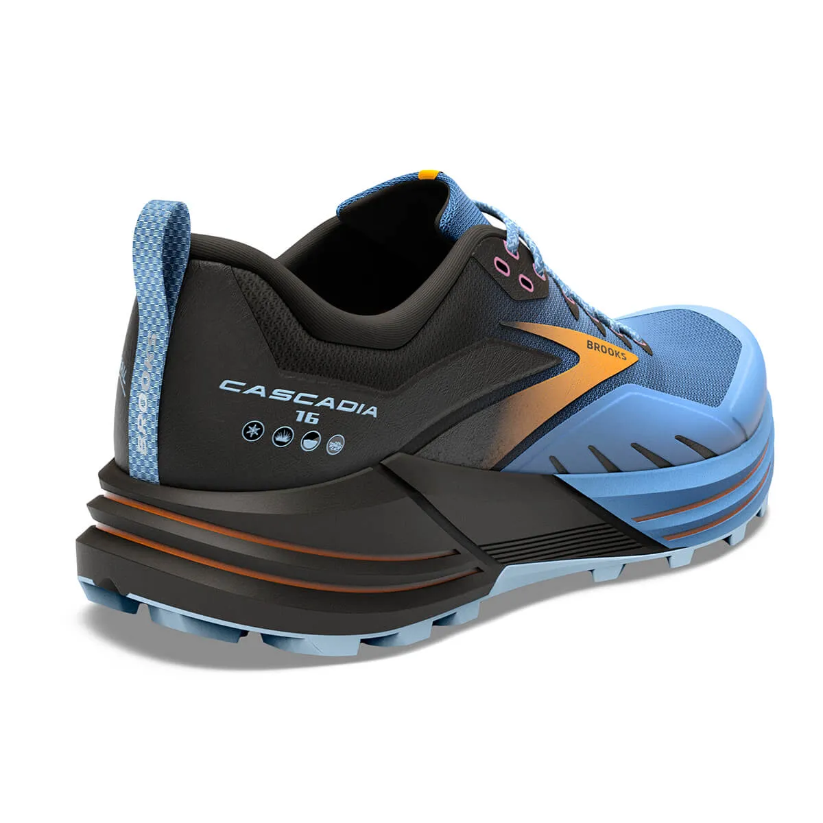 Brooks Cascadia 16 Womens | Blue/black/yellow