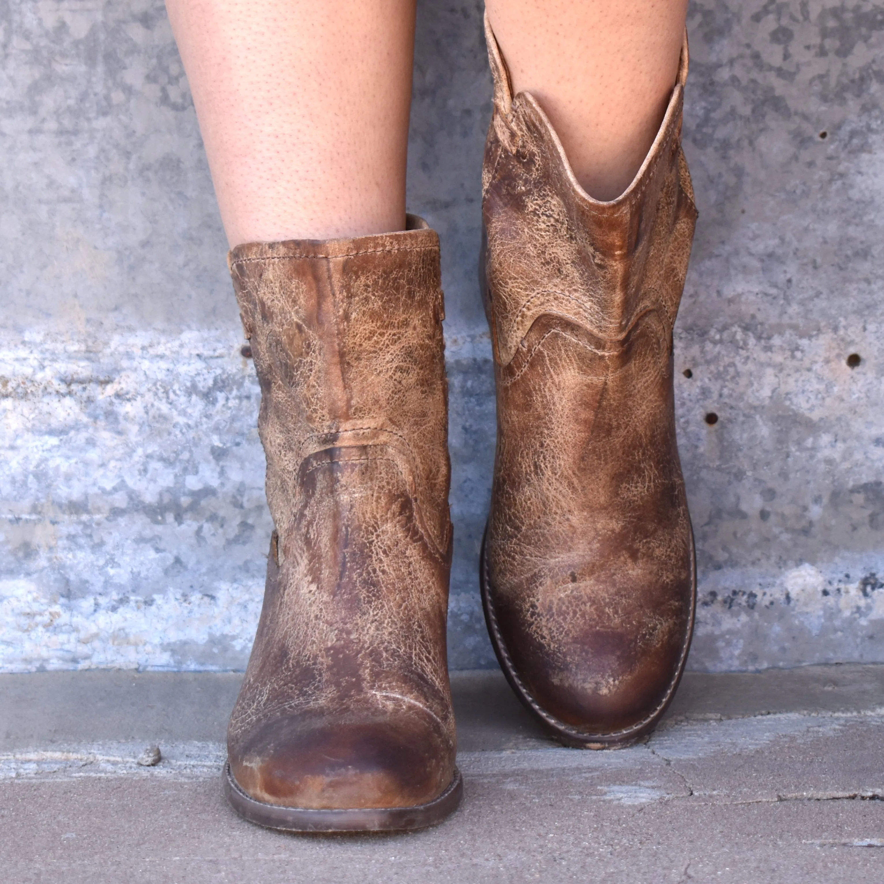 Brown Weathered Leather Boot*