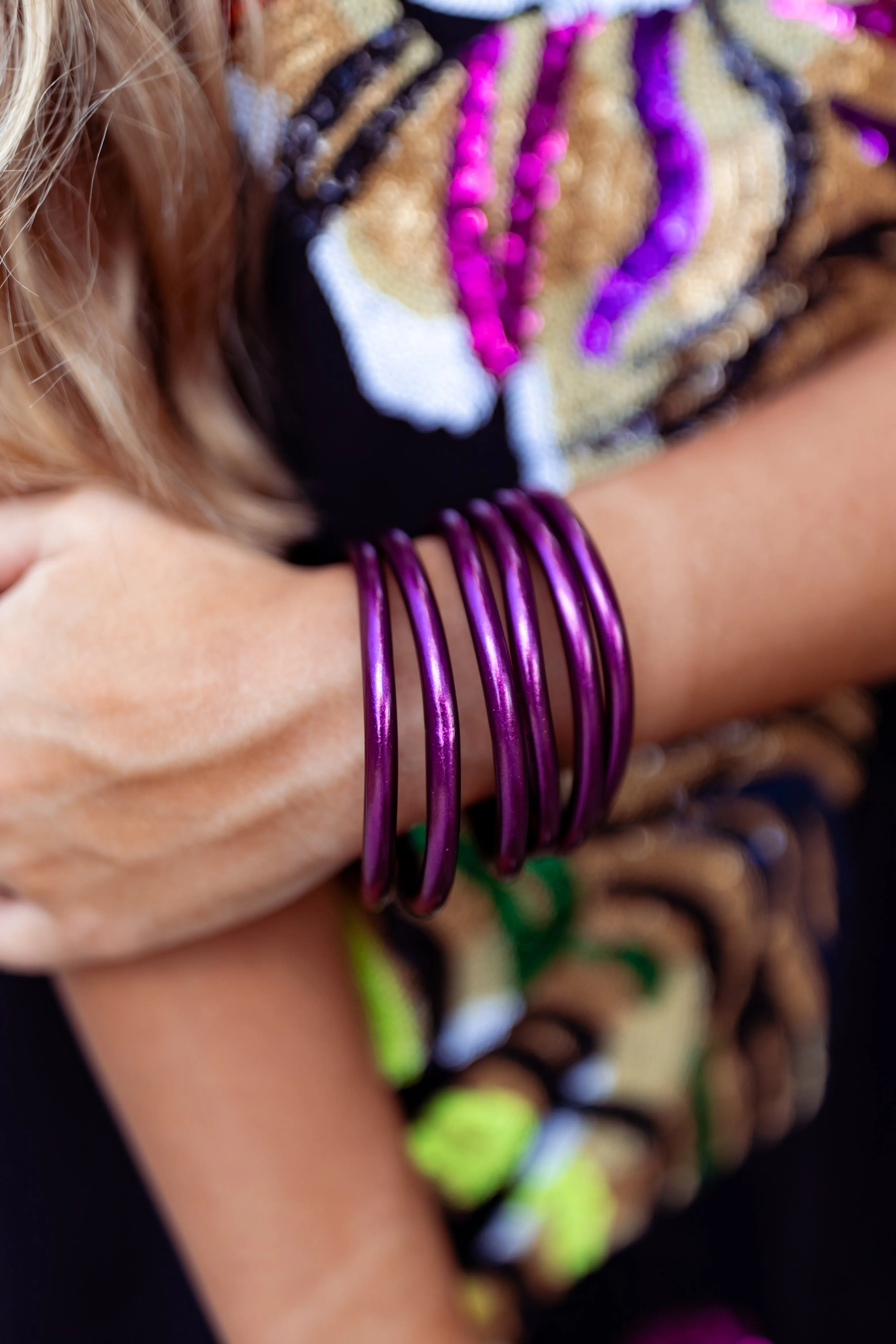 BuDhaGirl Amethyst All Weather Bangles - Set of 6