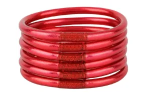 BuDhaGirl Red All Weather Bangles - Set of 6