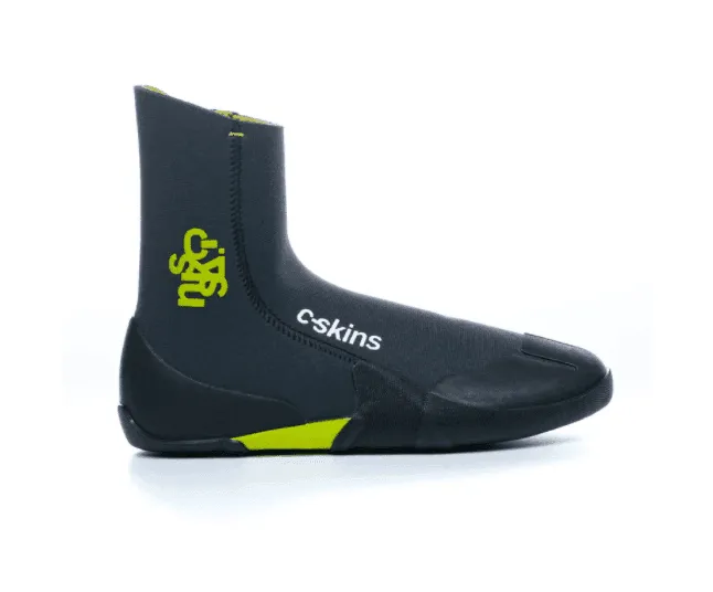 C-Skins Junior Zipped Boot Graphite/Flash Green/Black