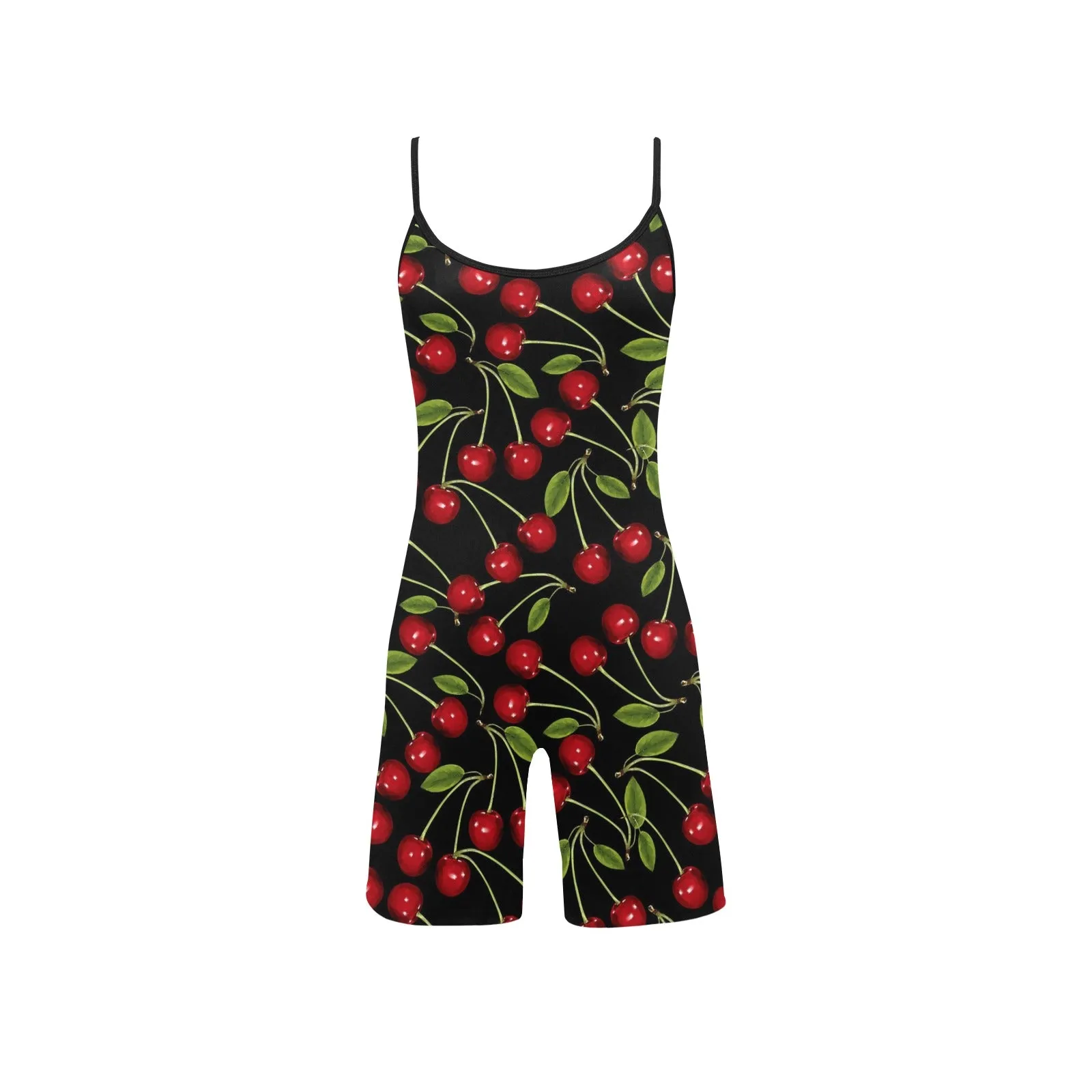 CHERRY BOMB PRINT 3 Women's Short Yoga Bodysuit