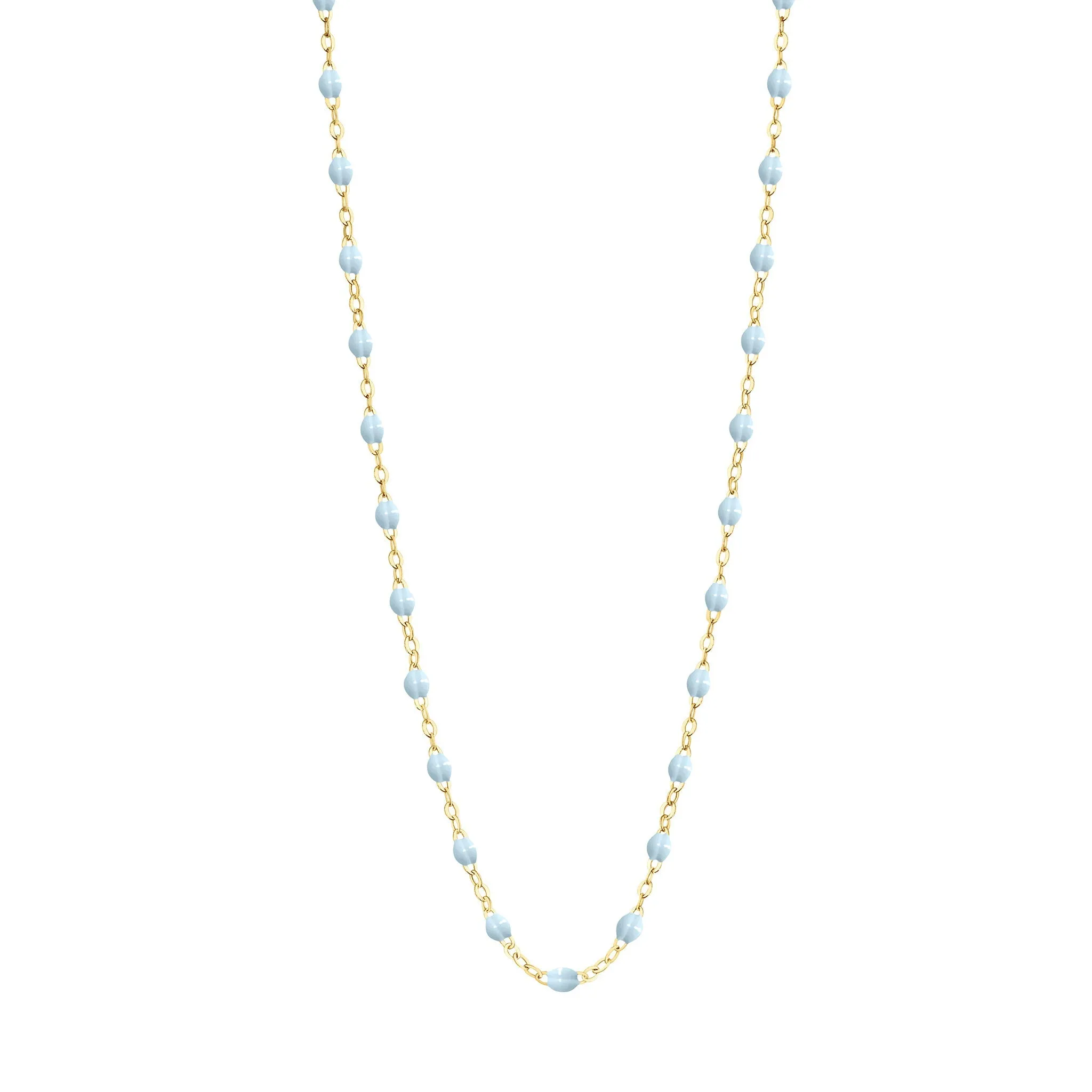 Child Classic Gigi Baby Blue necklace, Yellow Gold, 13