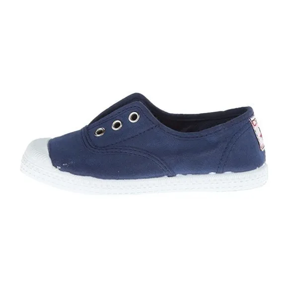 Cienta Kids Washed Navy Slip On Sneaker