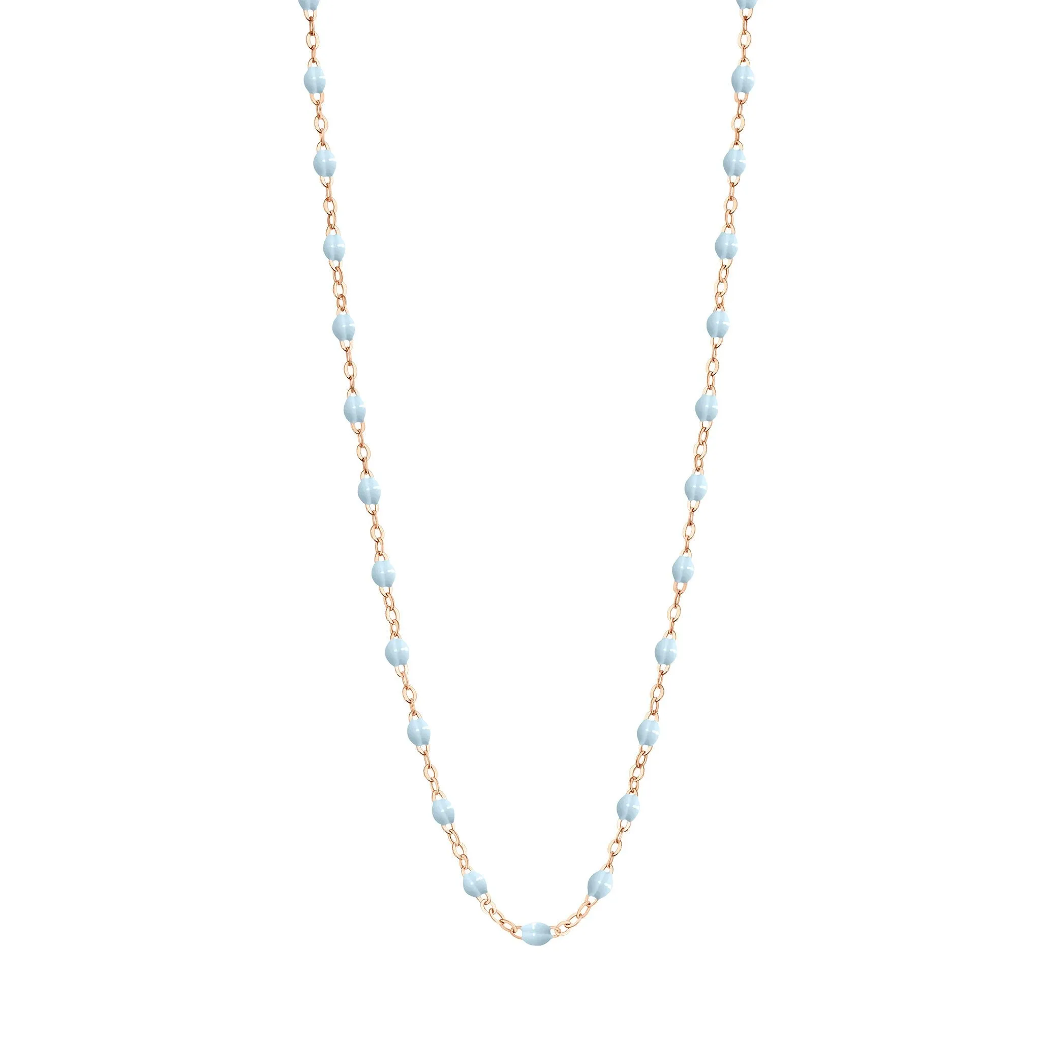 Classic Gigi Baby Blue necklace, Rose Gold, 17.7