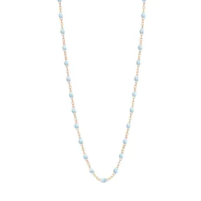 Classic Gigi Baby Blue necklace, Rose Gold, 17.7