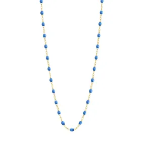 Classic Gigi Blue necklace, yellow gold, 16.5