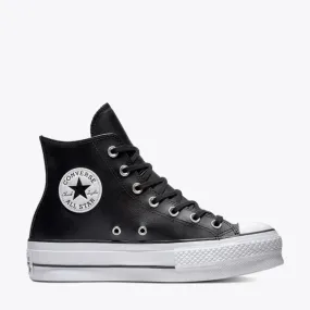 CONVERSE WOMENS CHUCK TAYLOR ALL STAR LIFT HI - BLACK/BLACK/WHITE