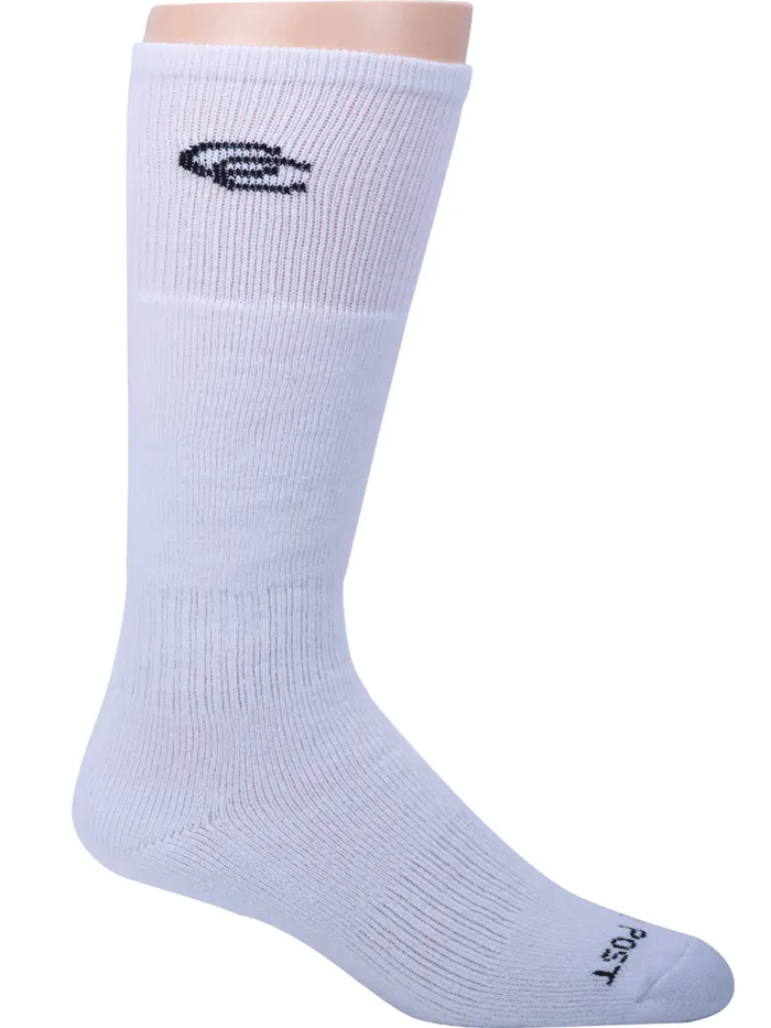 Dan Post DPCBC Mens Over The Calf Cowboy Socks White