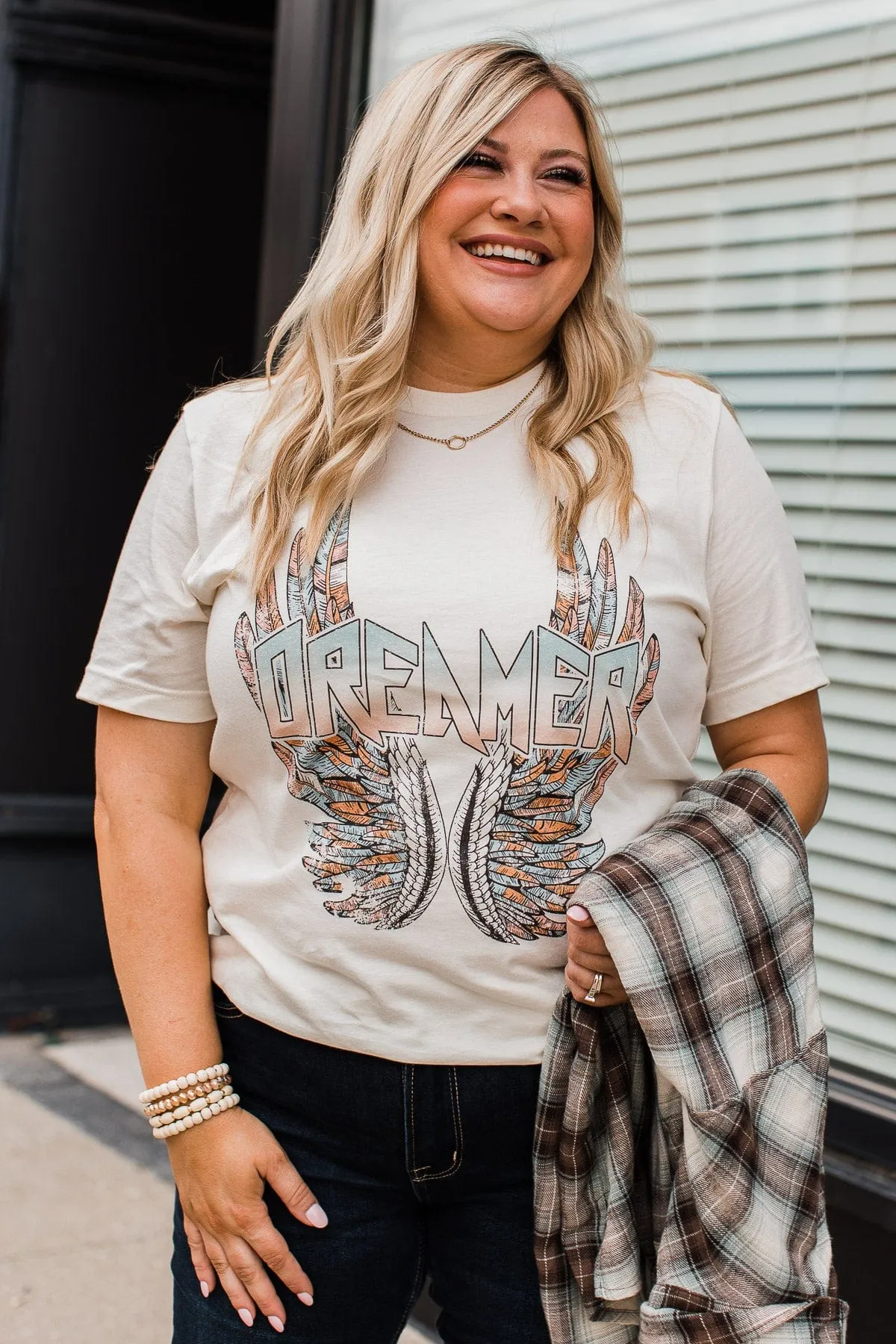 Dreamer Wing Graphic Tee- Cream