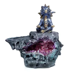 Elements Yoga Dragon LED Crystal Cave Ashcatcher Incense Stick Burner DRG516