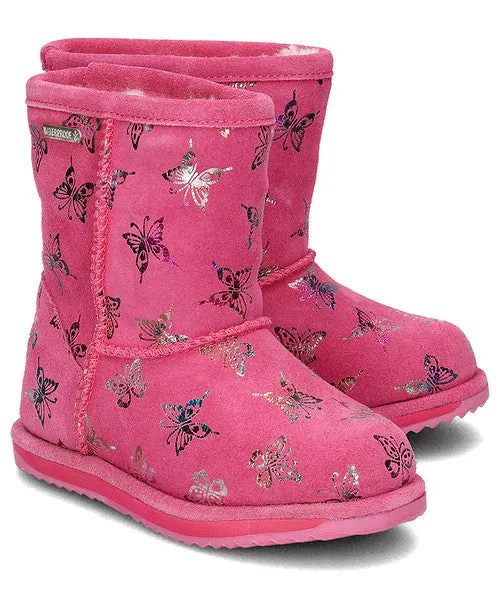 EMU AUSTRALIA Kids Girls Flutter Brumby Waterproof Snow Boots in Hot Pink