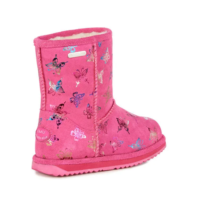 EMU AUSTRALIA Kids Girls Flutter Brumby Waterproof Snow Boots in Hot Pink