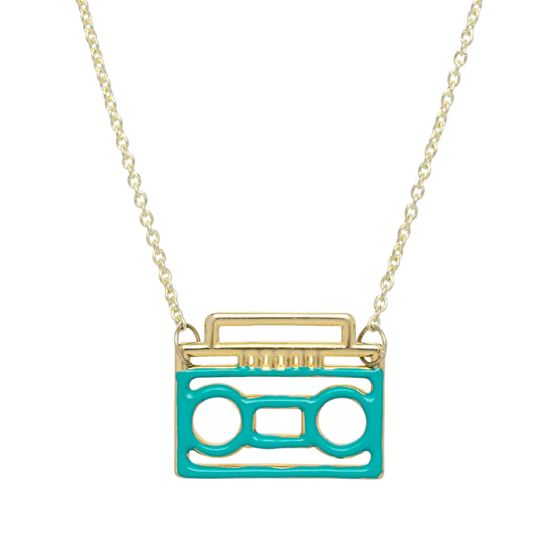 ESTEREO ENAMEL BLUE NECKLACE