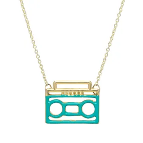 ESTEREO ENAMEL BLUE NECKLACE