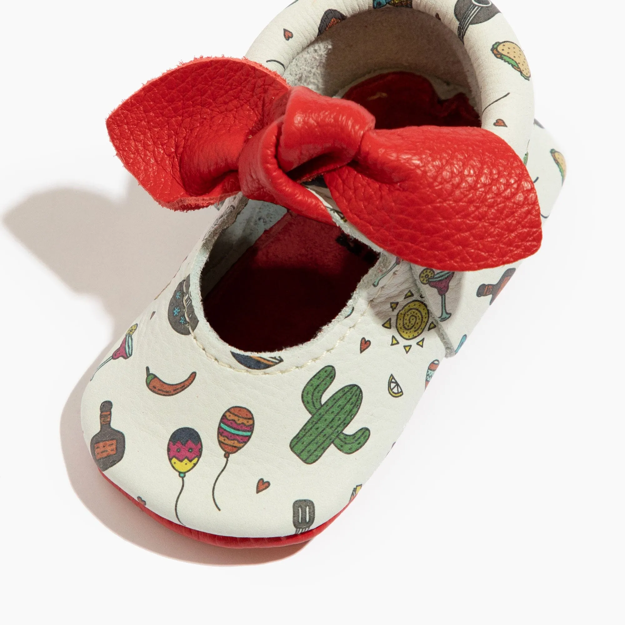 Fiesta Knotted Bow Baby Shoe