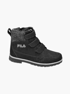 FILA  Junior Boy Black Fila Triple Strap Ankle Boots