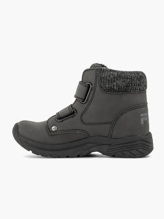 FILA  Toddler Boy Black Fila Double Strap Ankle Boots