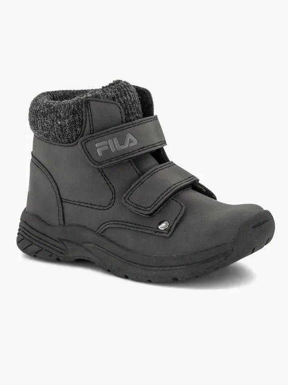 FILA  Toddler Boy Black Fila Double Strap Ankle Boots