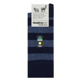 Fine Merino/Baby Alpaca Blend Health Sock - Navy