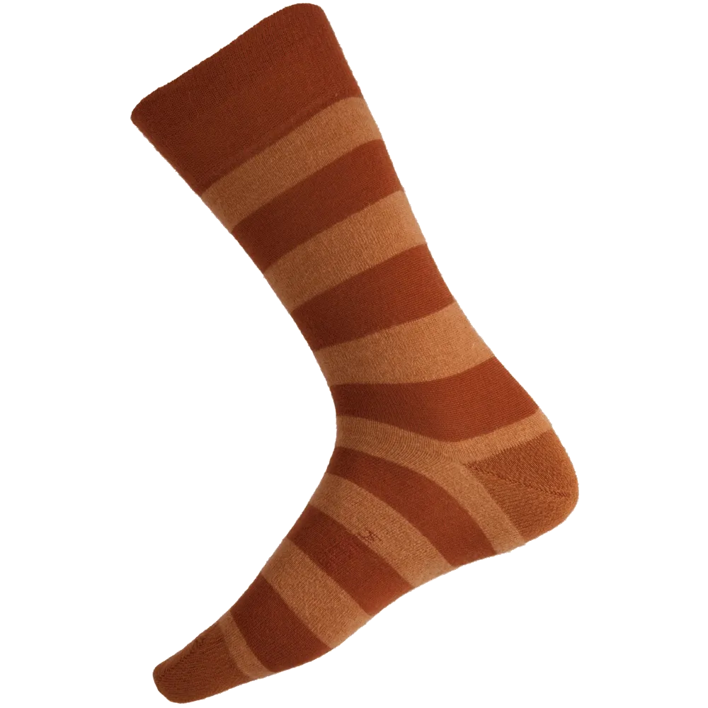 Fine Merino/Baby Alpaca Blend Health Sock - Terracotta