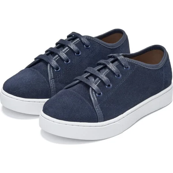 GENTS by Age of Innocence Robby Suede Flat Sole Lace-Up Sneakers, Navy