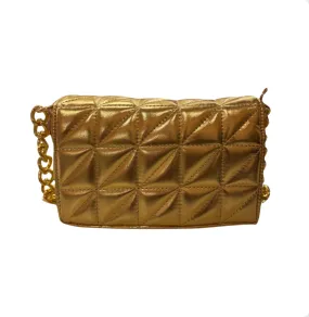 Gold Metallic Purse/Gold Chain