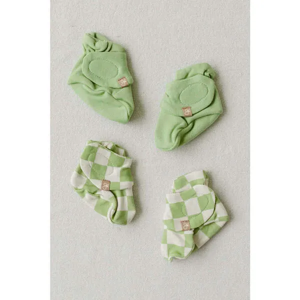 Goumi Stay On 2-Pack Baby Boots, Matcha + Cabana Green